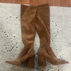 Steve Madden Tan Suede Over the Knee Boots